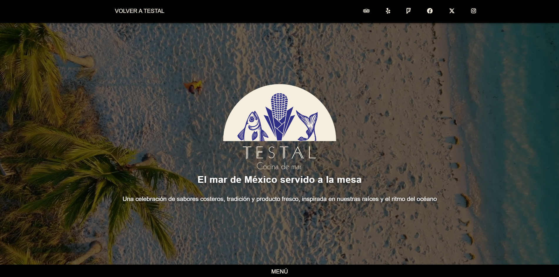 Vista previa del menú digital de Testal Mar